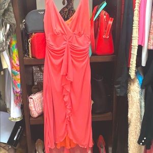 Ruched Coral dress